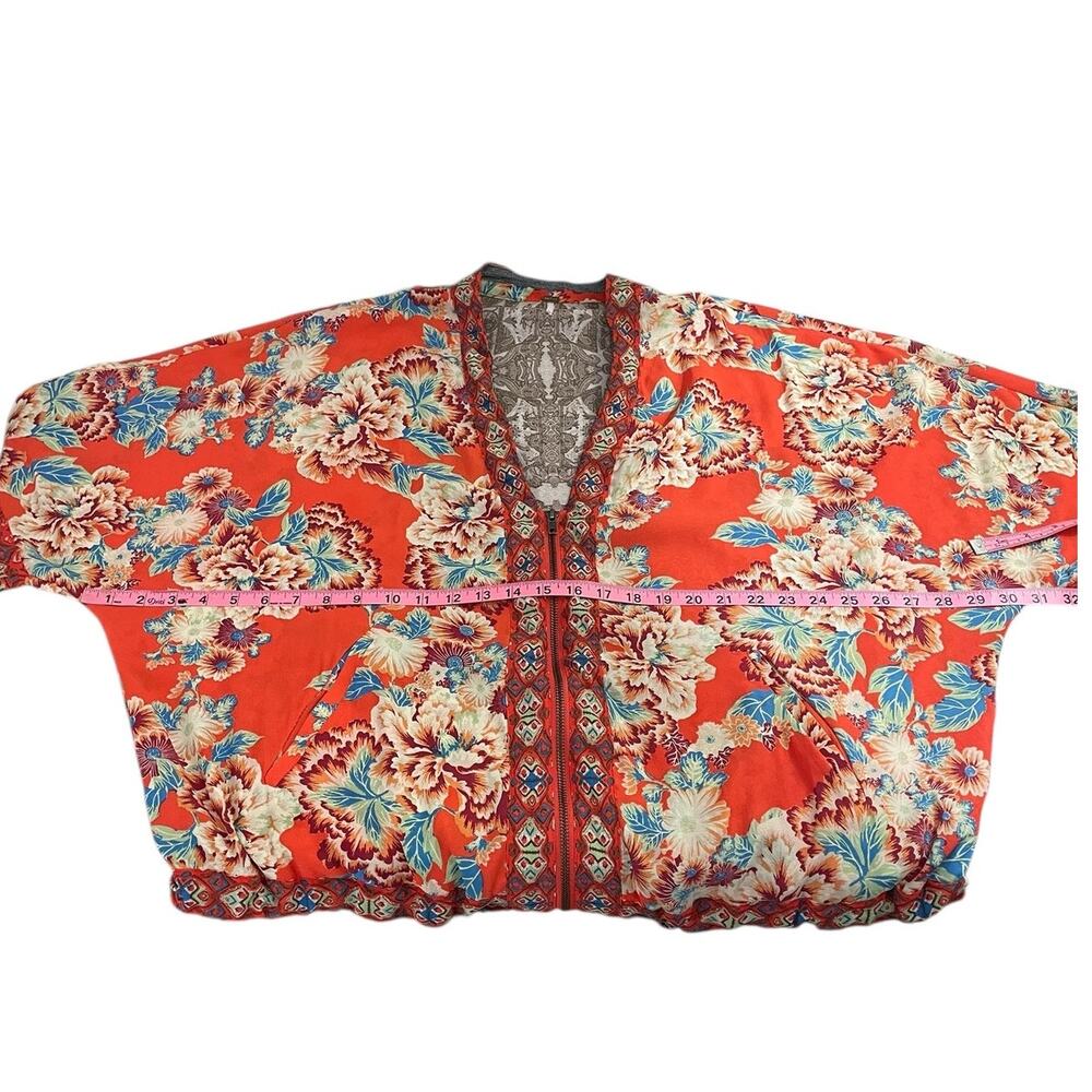 Free People Wildflower Cinched Kimono Jacket Size M/L Boho Indie Eclectic - Picture 8 of 12